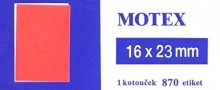 Ostatní - Etikety Motex barevné  16x23 mm
