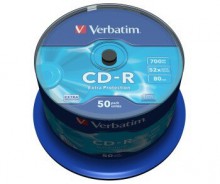 Ostatní - CD-R Verbatim 80min, 700MB, 52x, 50-pack, cakebox