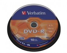 Ostatní - DVD-R Verbatim 4,7G, 16x, 10-pack spindle