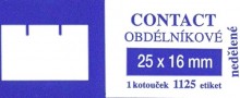 Ostatní - Etikety Contact obdelník 25x16 mm