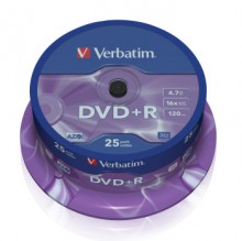Ostatní - DVD+R Verbatim 4,7G, 16x, 25-pack spindle